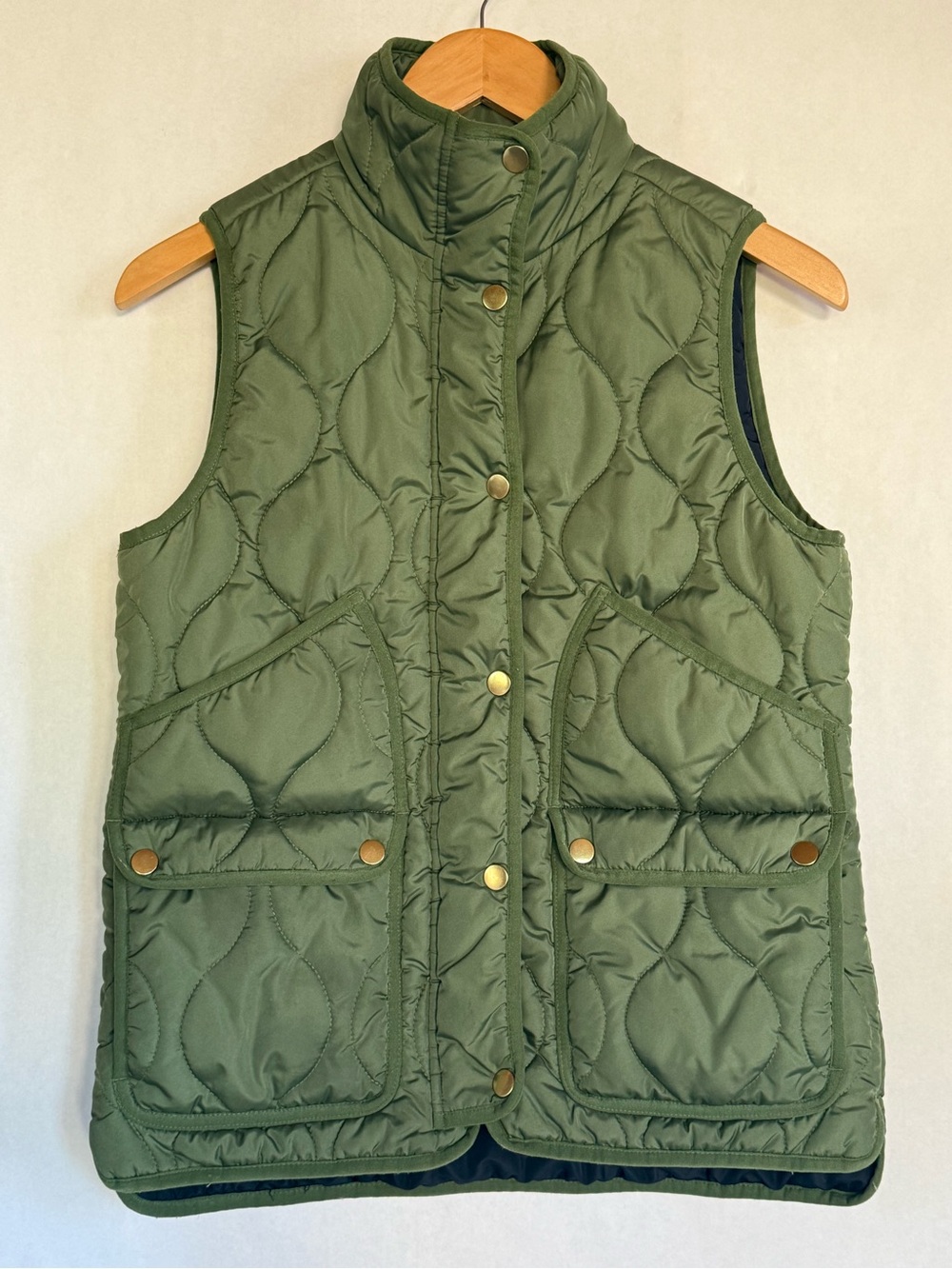 J. Crew women’s Signature Puffer Jacket in olive green